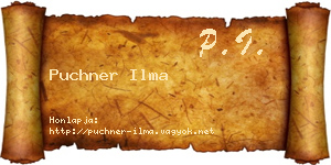 Puchner Ilma névjegykártya